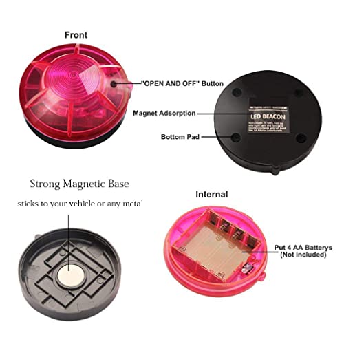 AHOUFHER Waterproof LED Road Flares with Magnetic Base