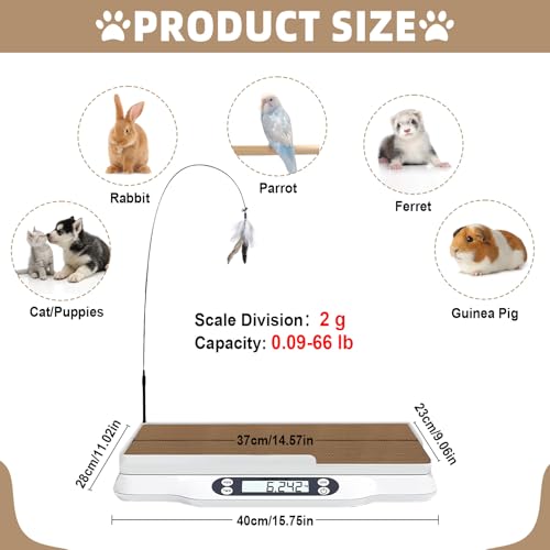 Kanmeii 66 lb Pet Scale with LCD Hold and Tare Functions