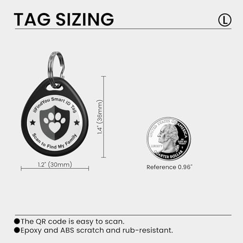 ilFindYou Personalized QR Code Dog Collar ID Tag