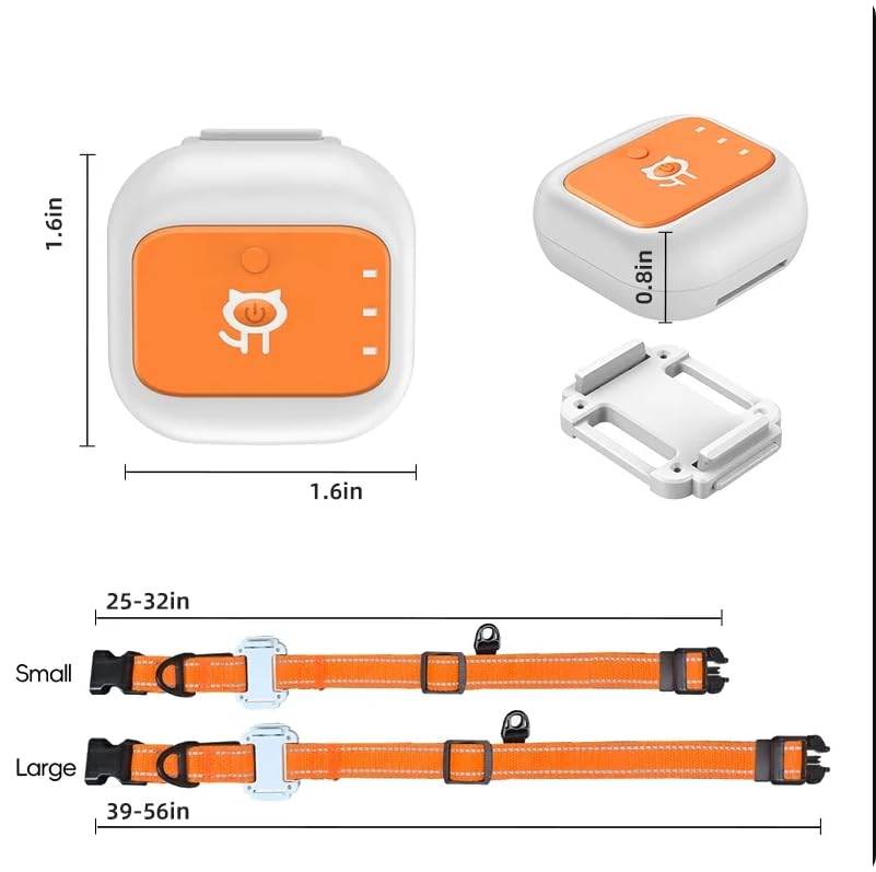 Smart GPS Cat and Dog Collar Tracker Anti-Lost Device