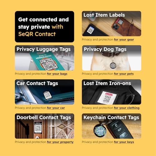 SeQR Privacy Smart Dog Tags with Custom QR Codes