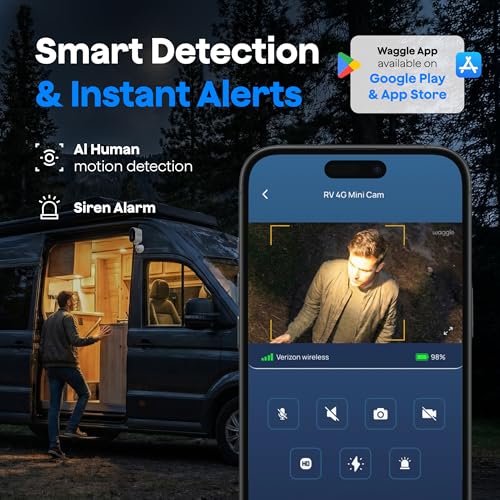 Waggle 4G LTE RV Pet Safety Camera Monitor for Dogs