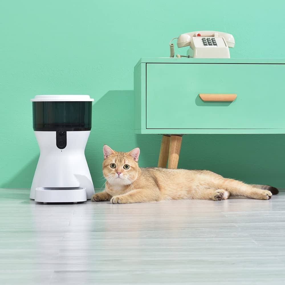 KLGHNMJ 4L Intelligent Feeder Timing Automatic for Cats Dogs Dry Food Pets Smart Dispenser Dish