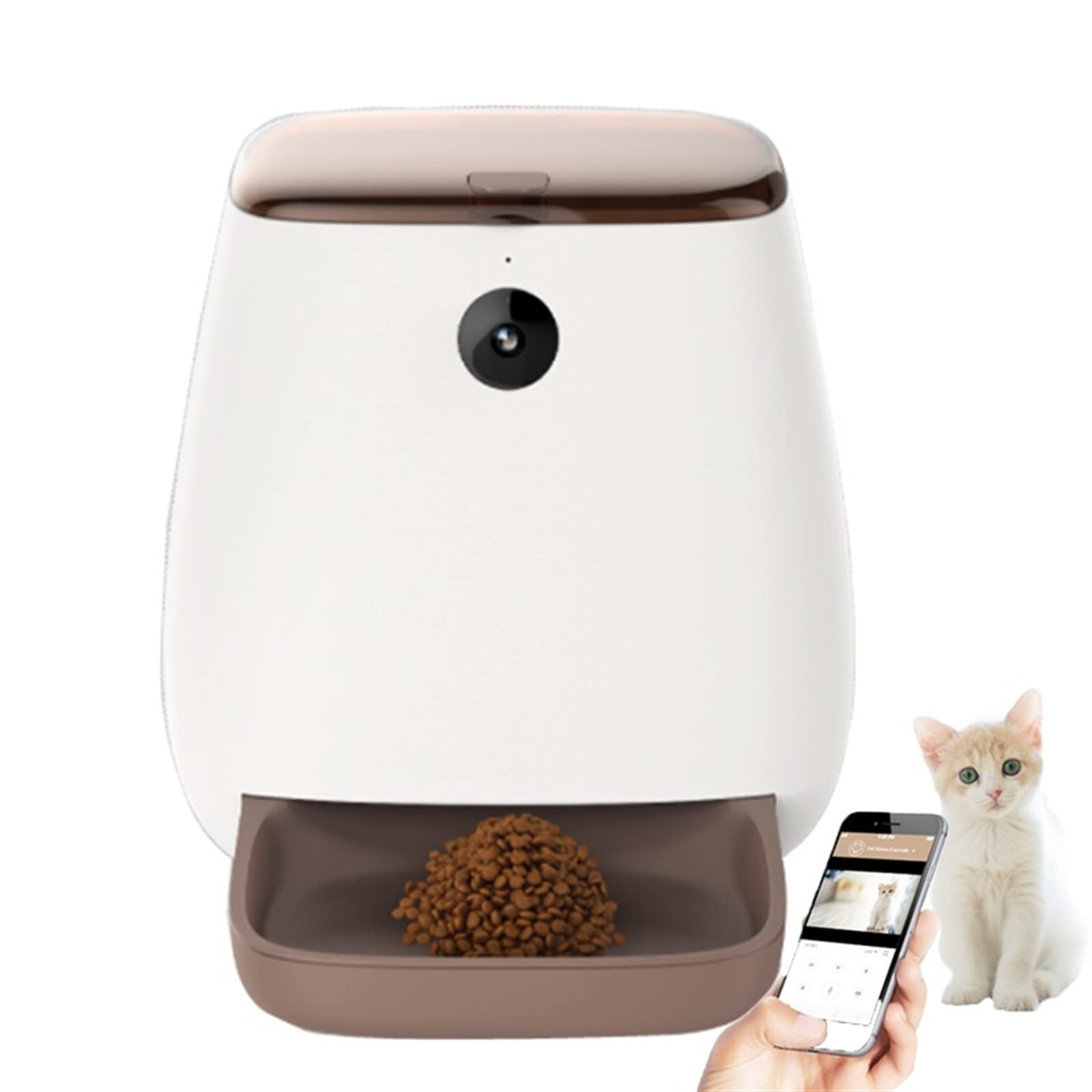 MENGKK Cat Automatic Feeders Feeder Pet Dispenser for Cat and Dog Travel Supply Automatic Smart Slow Time Amount of Food Bowl