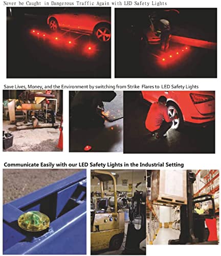 AHOUFHER Waterproof LED Road Flares with Magnetic Base