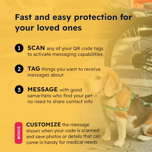 SeQR Privacy Smart Dog Tags with Custom QR Codes