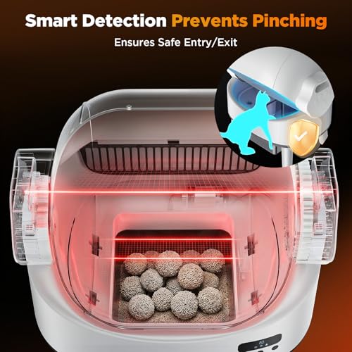 Linvivon Open-Top Self-Cleaning Cat Litter Box