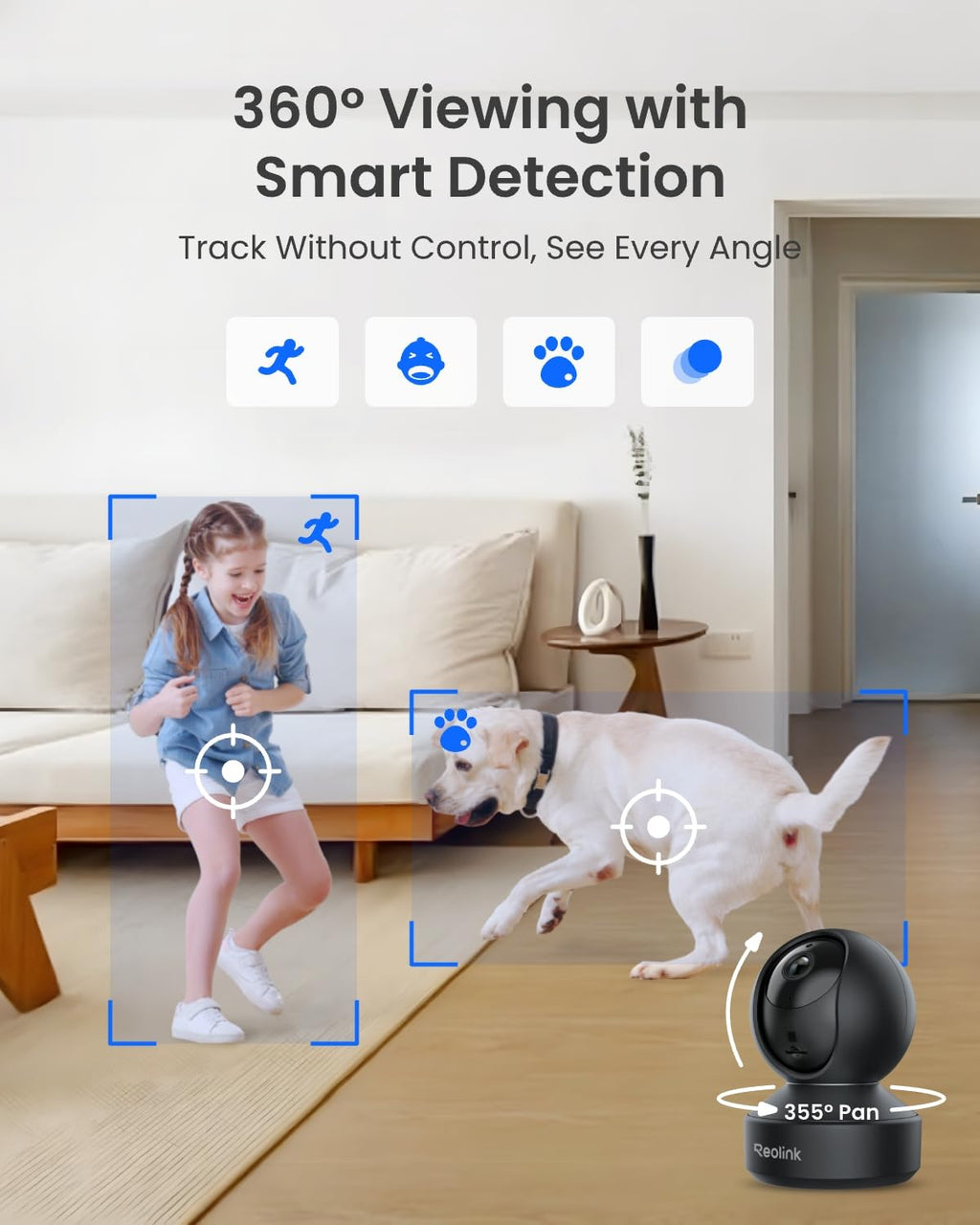 REOLINK E1 Pro 4MP WiFi Pet Camera with Auto Tracking