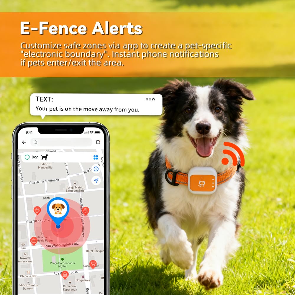 Smart GPS Cat and Dog Collar Tracker Anti-Lost Device