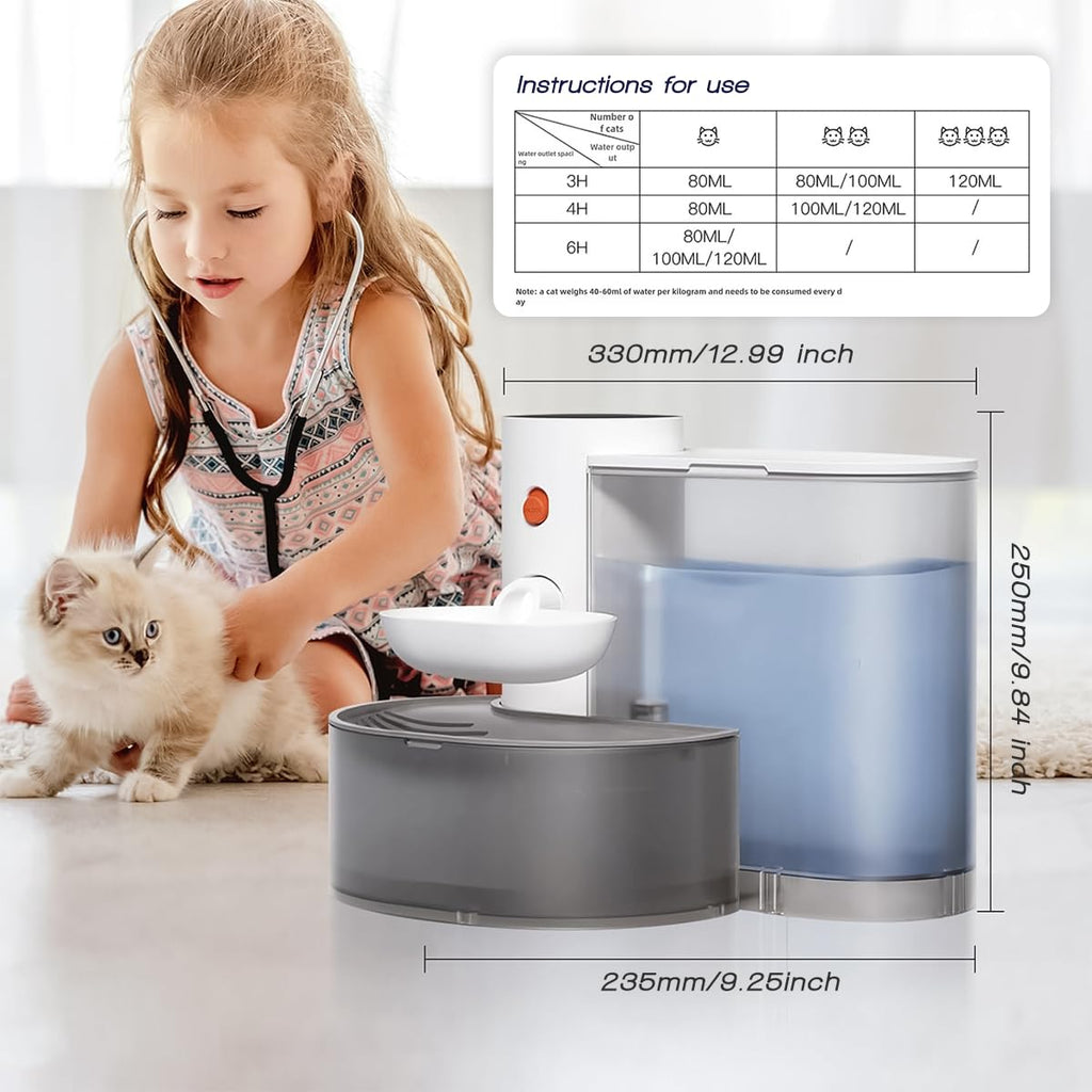 3.5L Rechargeable Wireless Pet Water Fountain with Filter