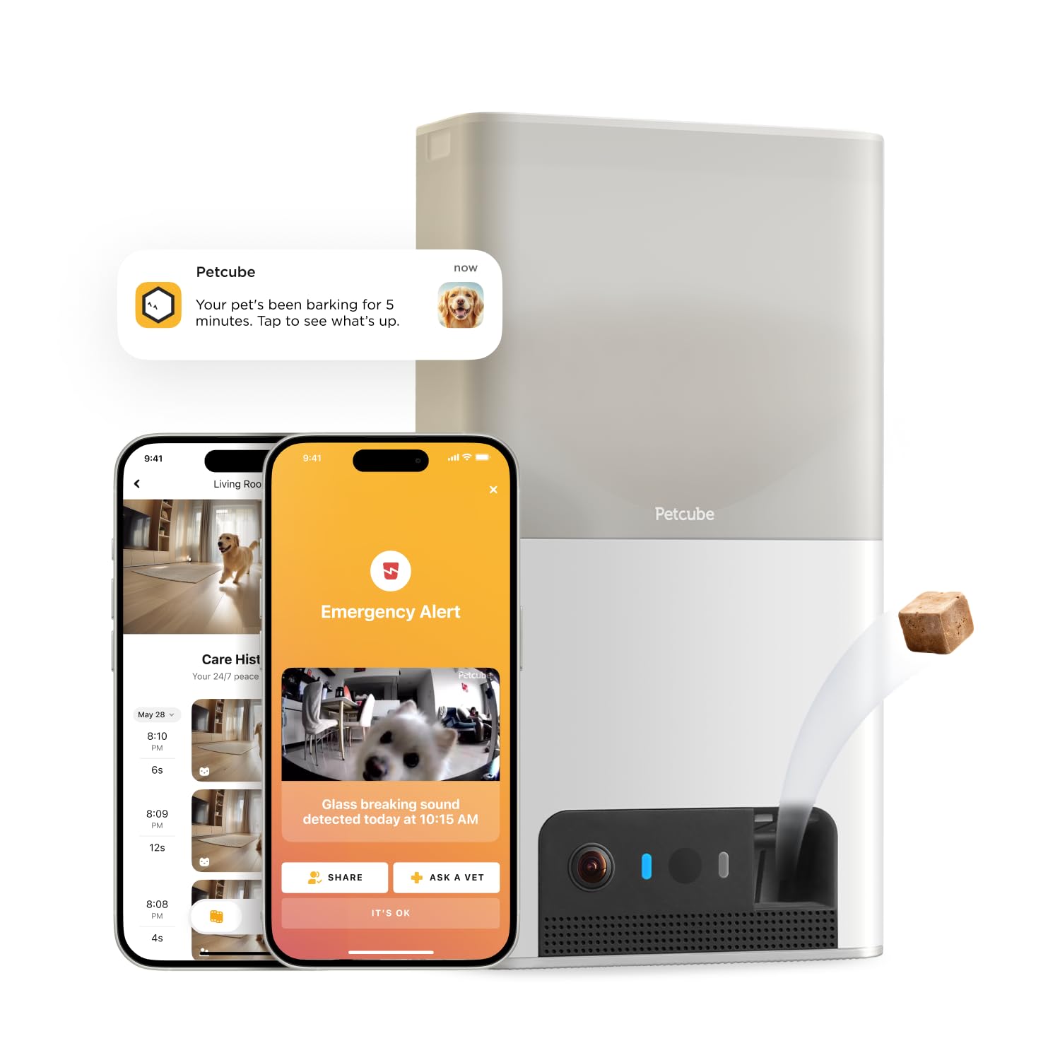 Petcube Bites 2 Lite WiFi Pet Camera with Treat Dispenser