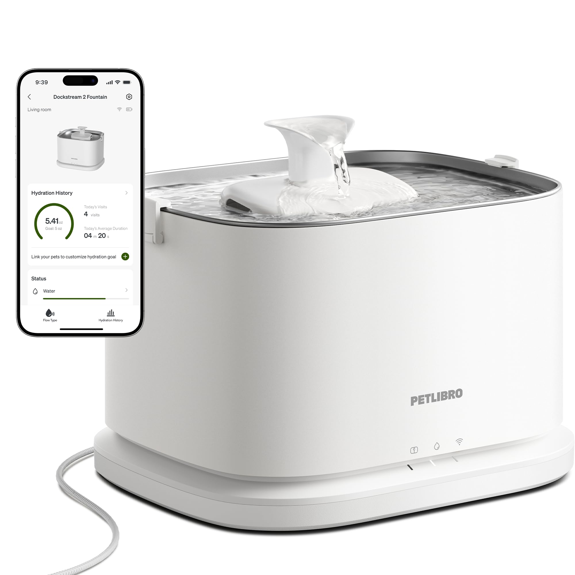 PETLIBRO Dockstream 2 Smart Cat Water Fountain with WiFi