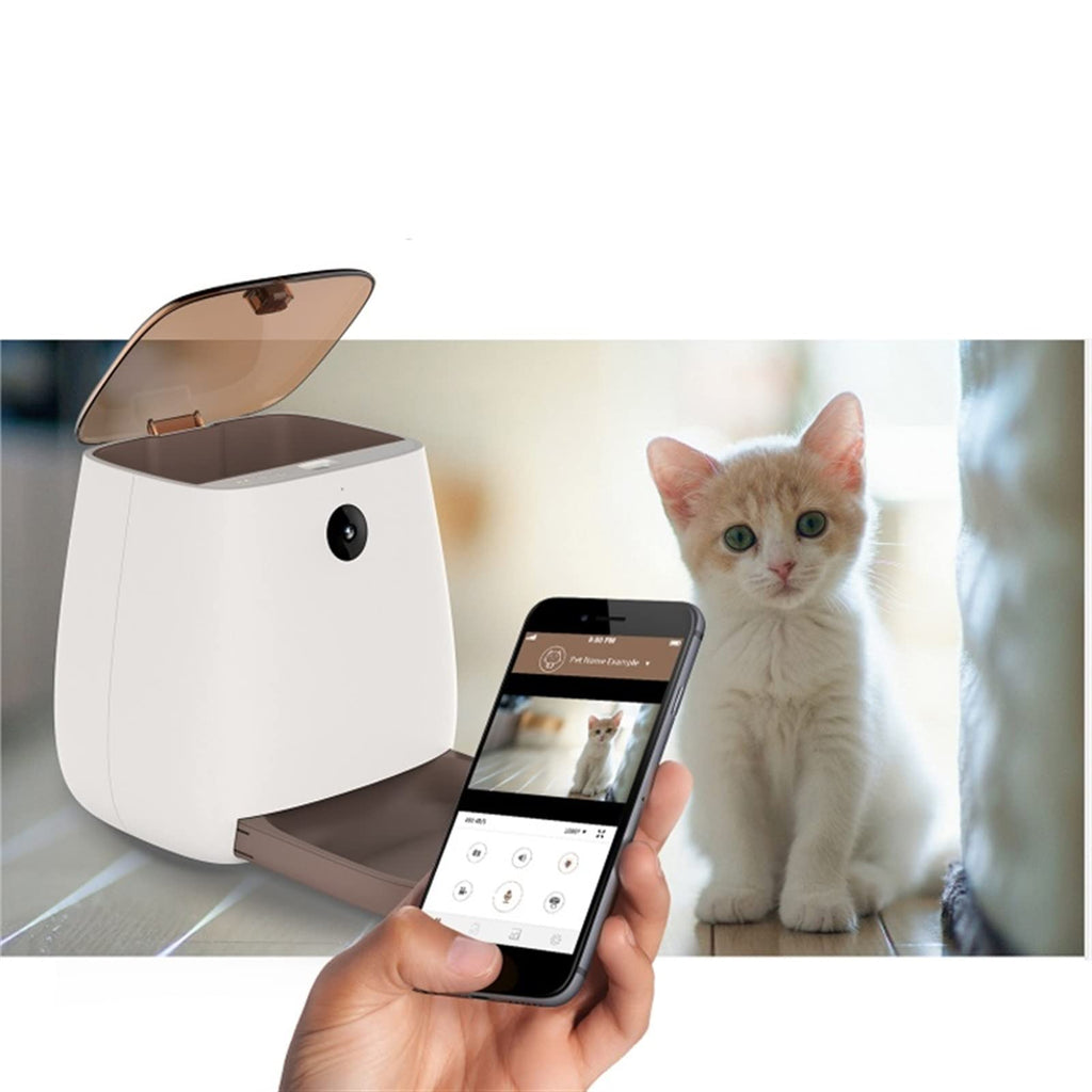 MENGKK Cat Automatic Feeders Feeder Pet Dispenser for Cat and Dog Travel Supply Automatic Smart Slow Time Amount of Food Bowl