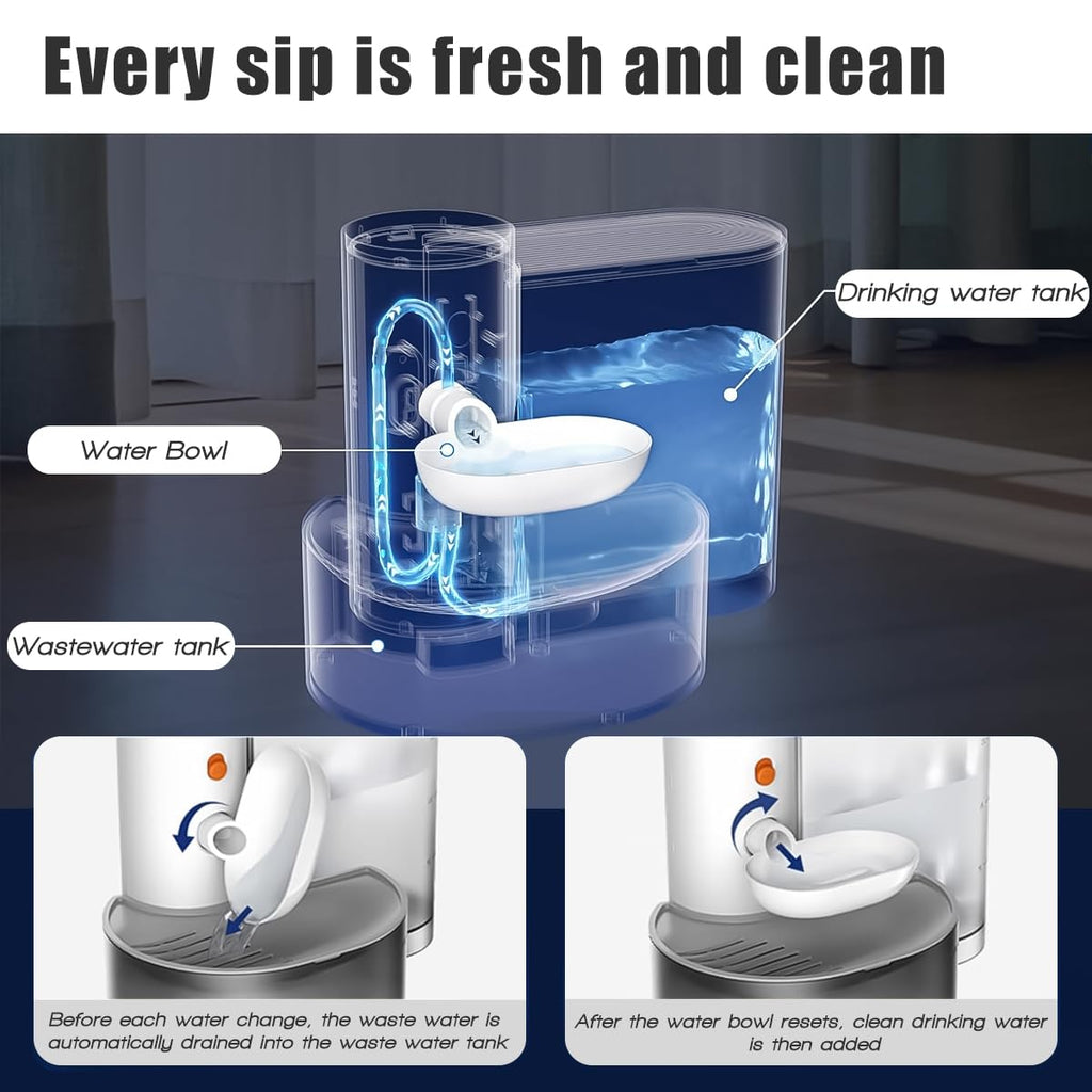 3.5L Rechargeable Wireless Pet Water Fountain with Filter