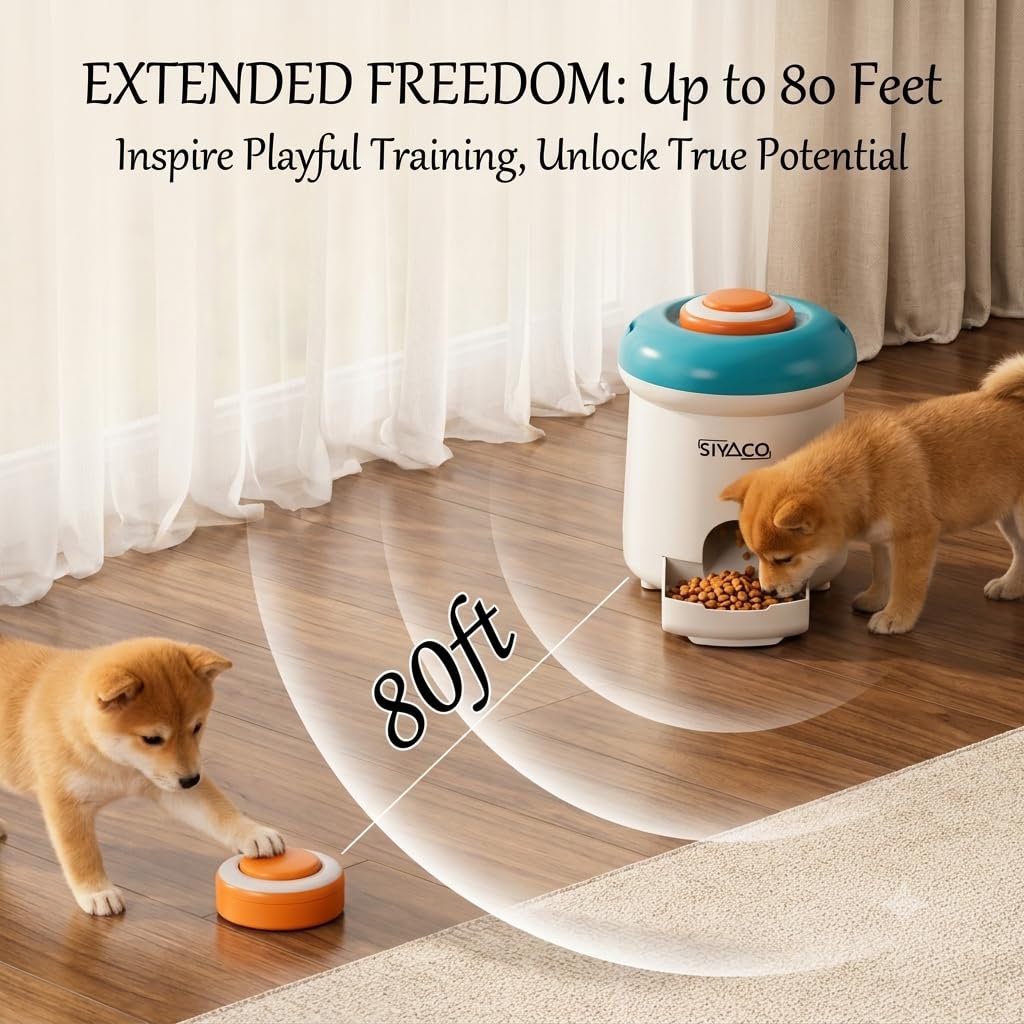 SIYACO Rechargeable Remote Dog Puzzle Treat Dispenser