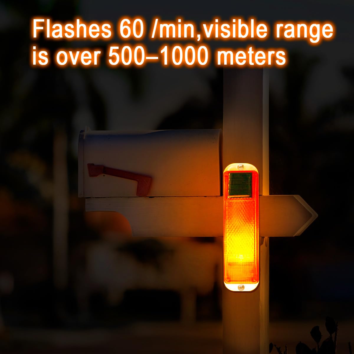 Aolyty Solar Waterproof LED Strobe Warning Beacon