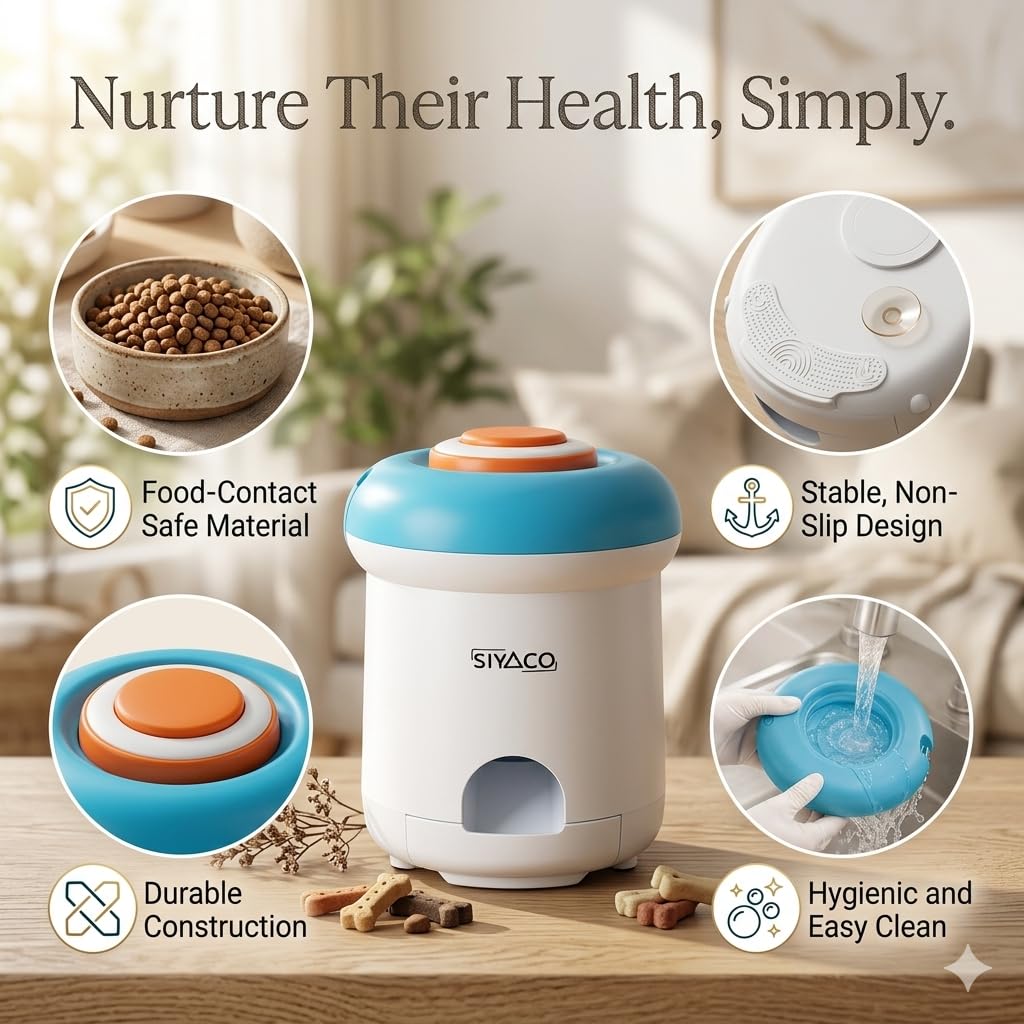 SIYACO Rechargeable Remote Dog Puzzle Treat Dispenser