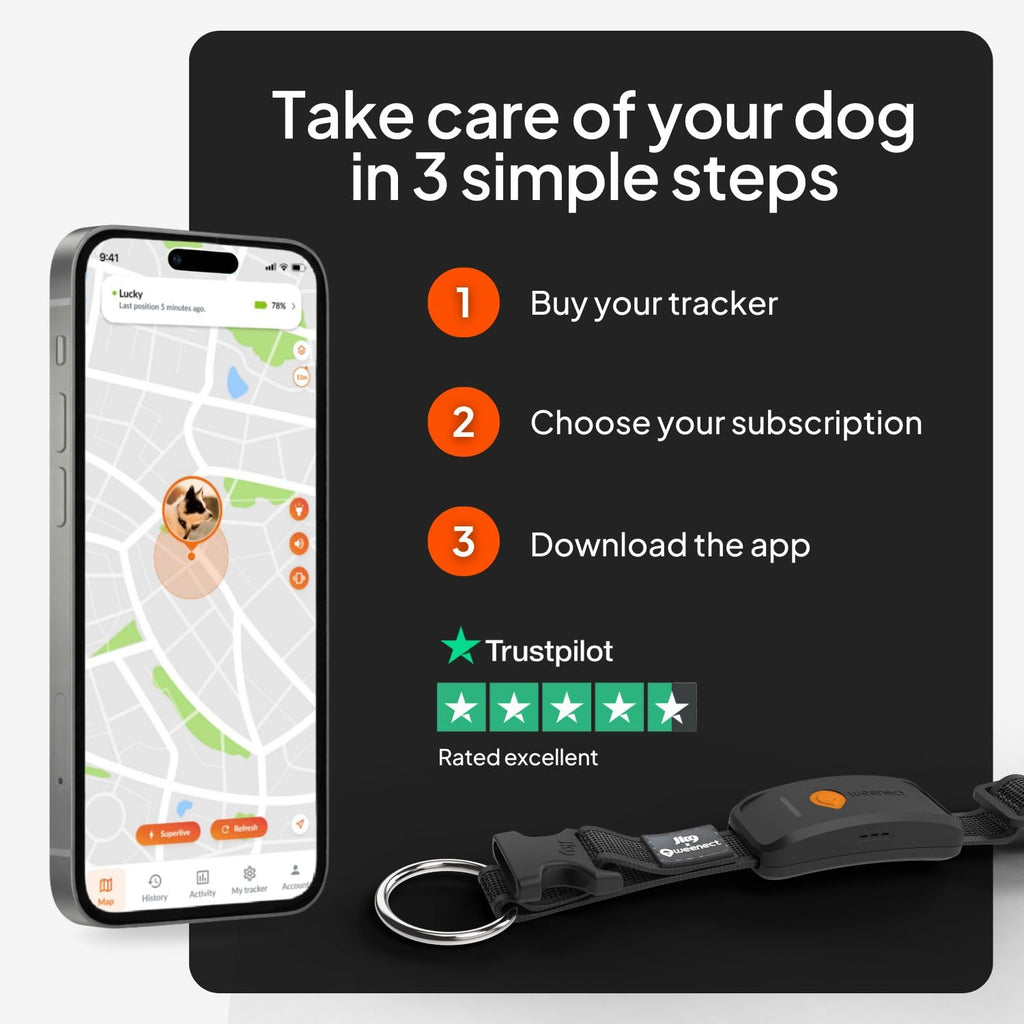 Weenect Dog XT Waterproof GPS Collar with XL Antenna