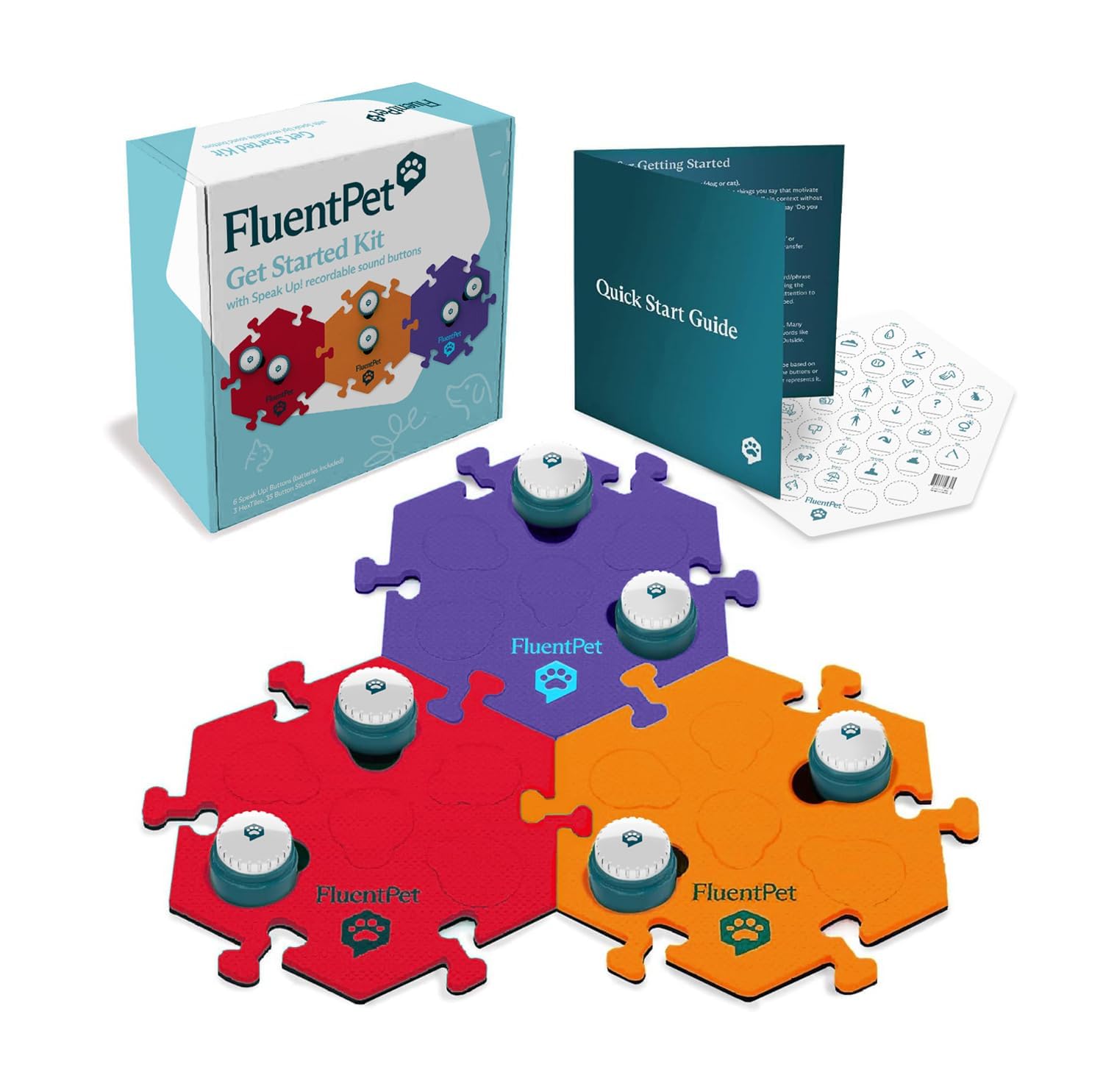 FluentPet Talking Button Kit for Pet Communication