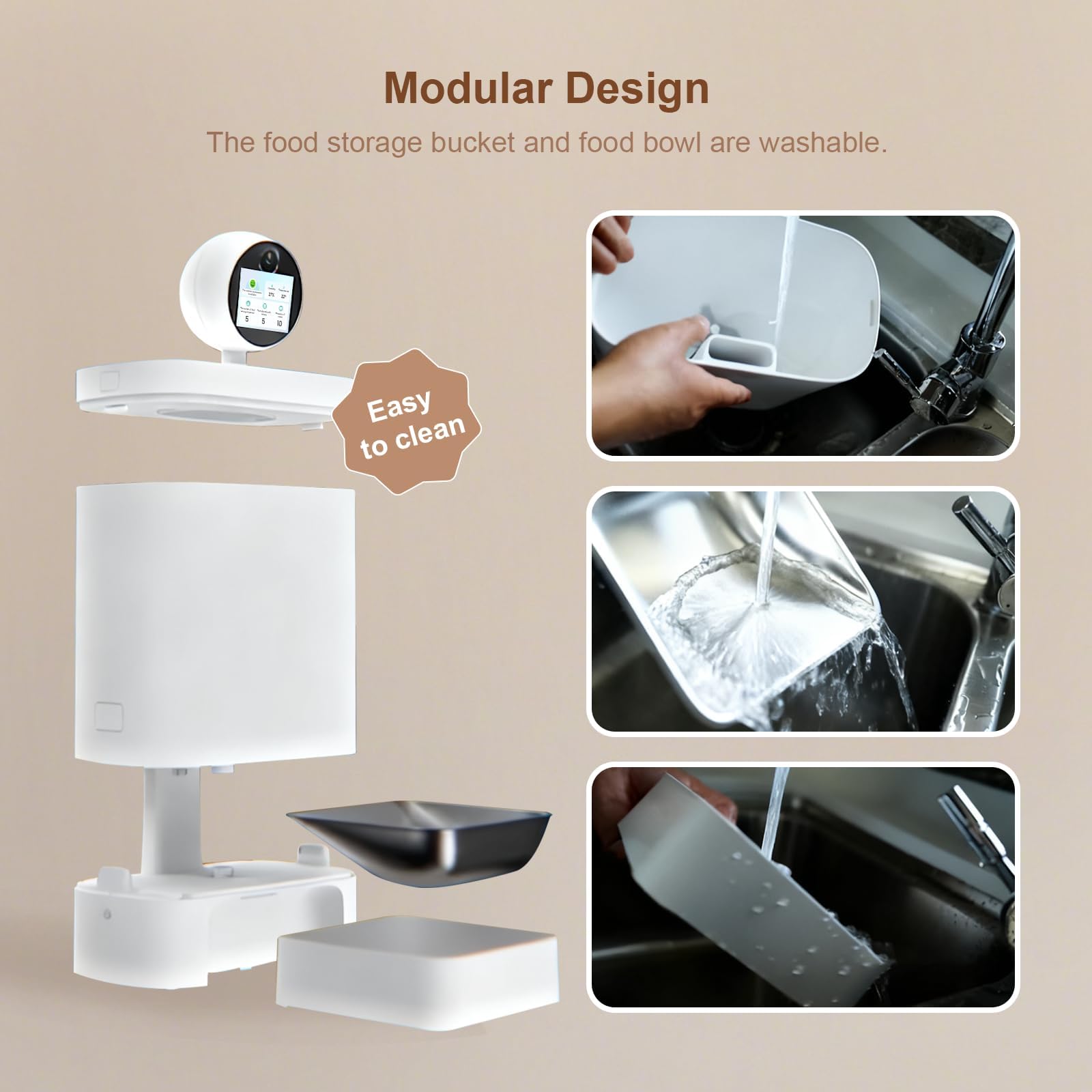 Zoiydals 5.5L AI Pet Feeder with 360° 2K Camera