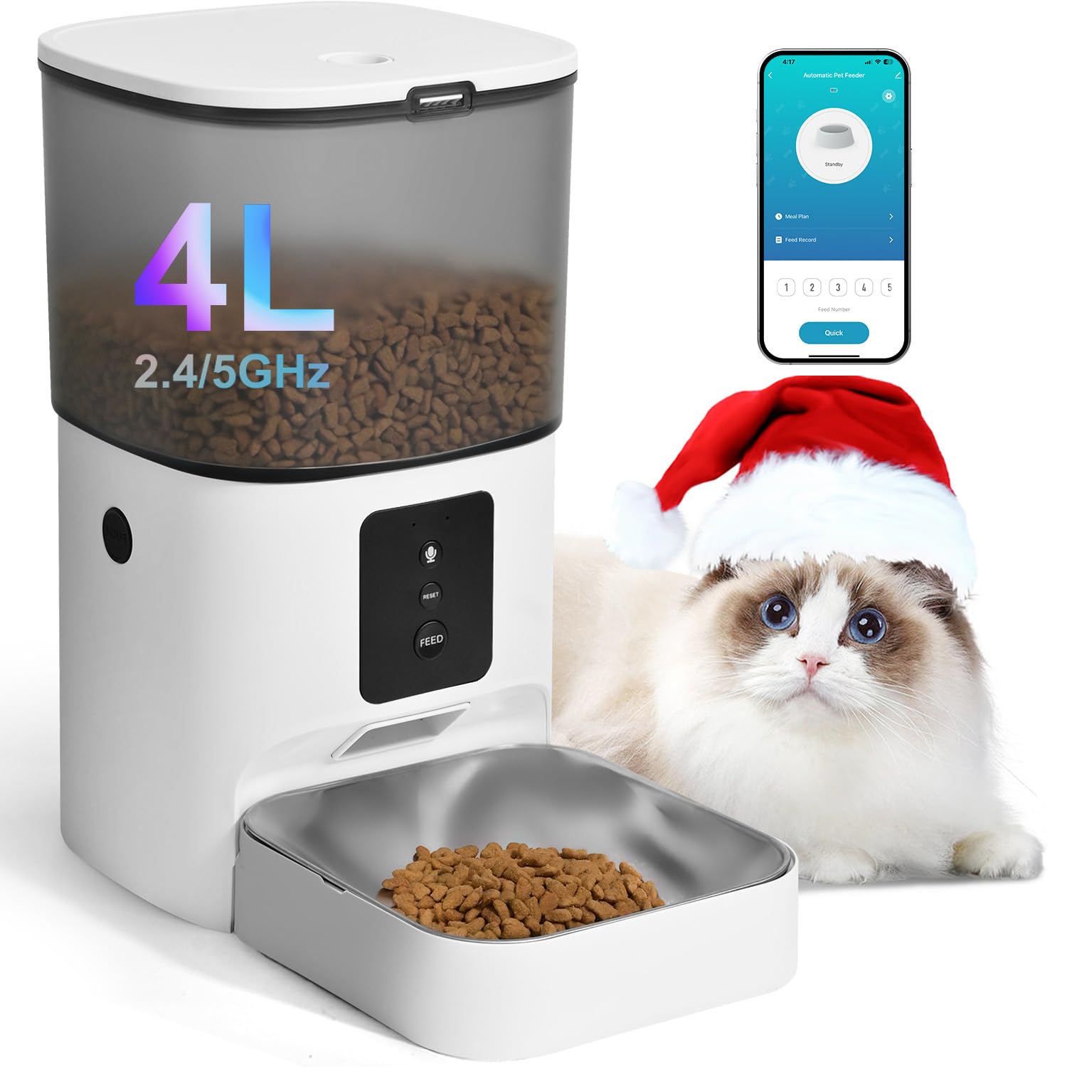 Automatic Cat Feeder with Voice Recorder and Meal Timer