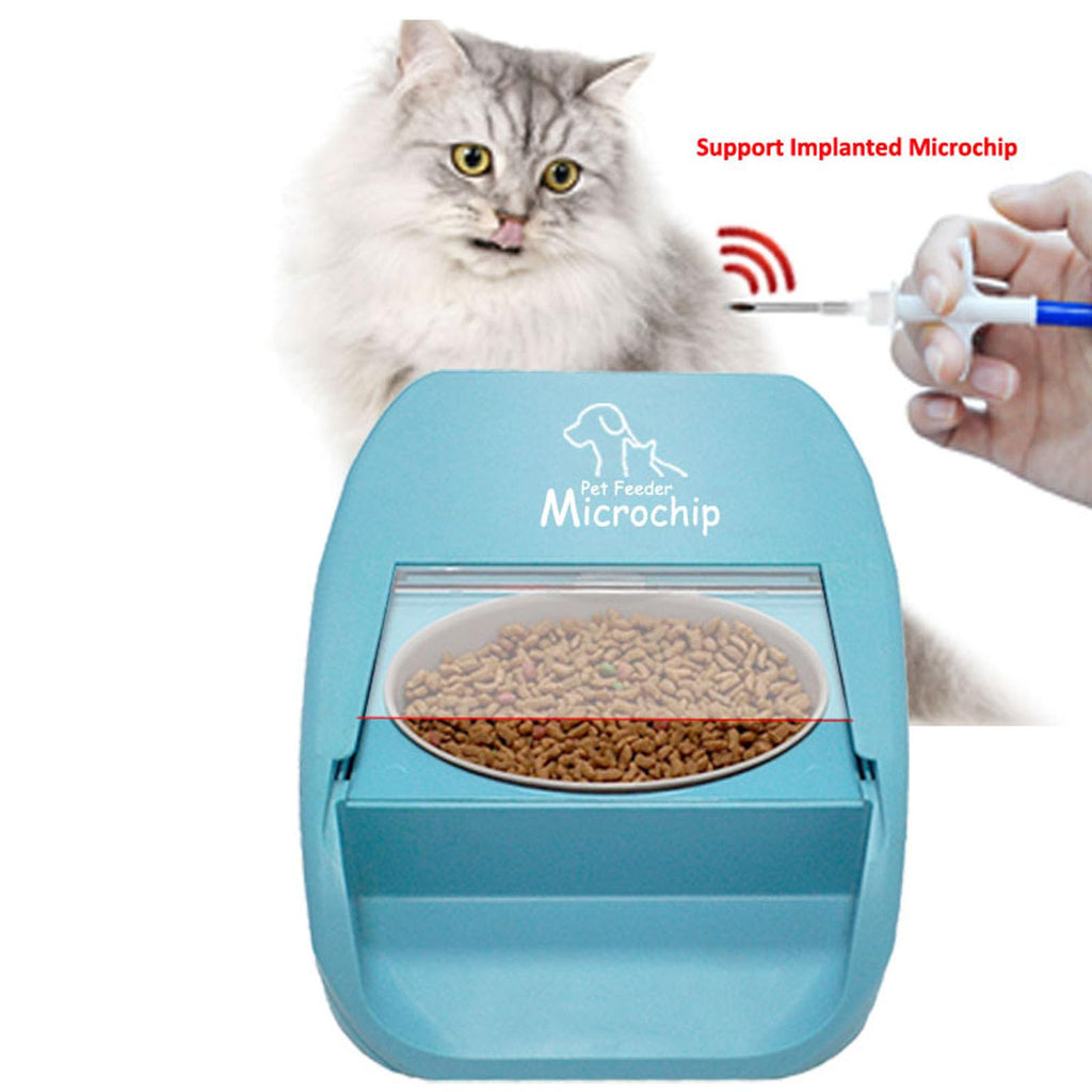 Automatic Cat Food Feeder with RFID Collar Sensor Timed Pet Food Feeder with RFID Tag Microchip for Multi-Pets