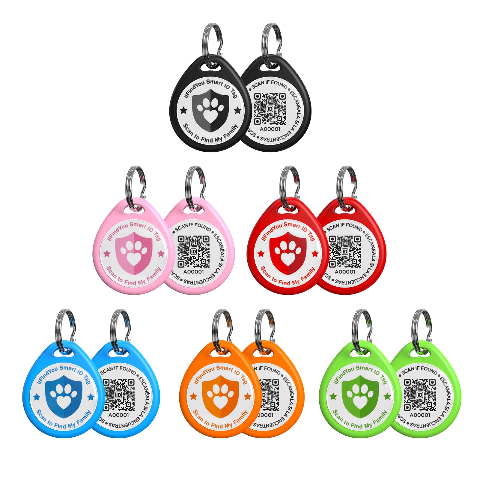 ilFindYou Personalized QR Code Dog Collar ID Tag