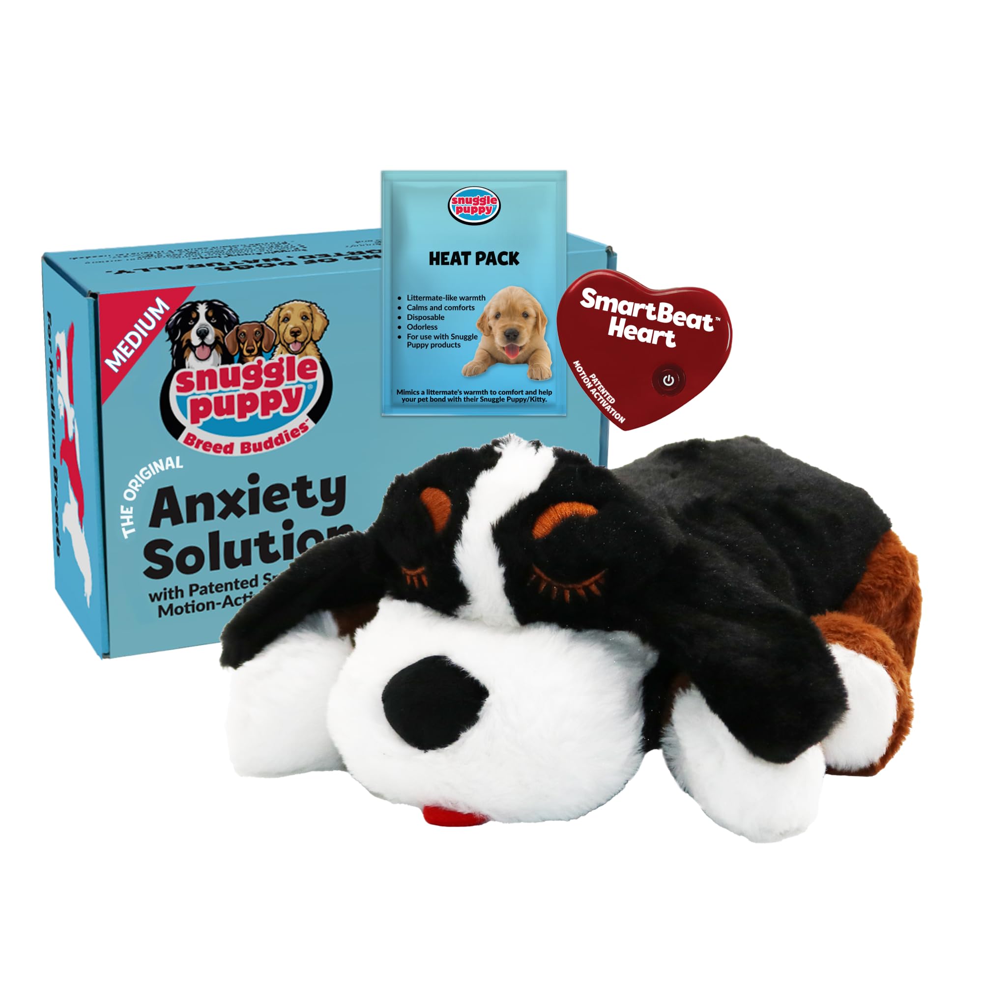 Snuggle Puppy Heartbeat Dog Toy for Calming Comfort
