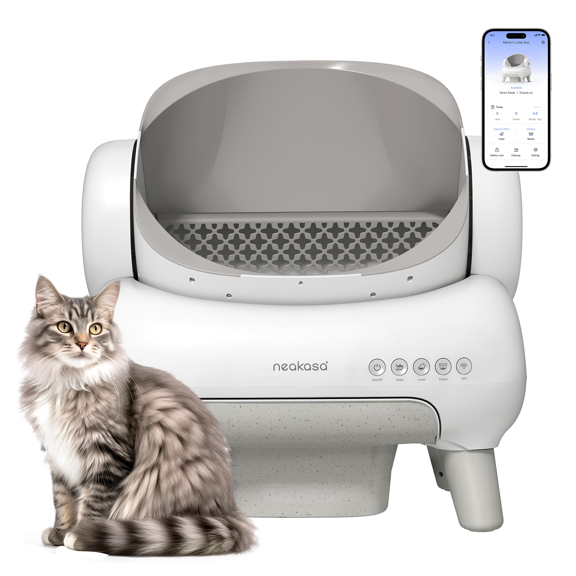 Neakasa Open-Top Self-Cleaning Cat Litter Box Kit