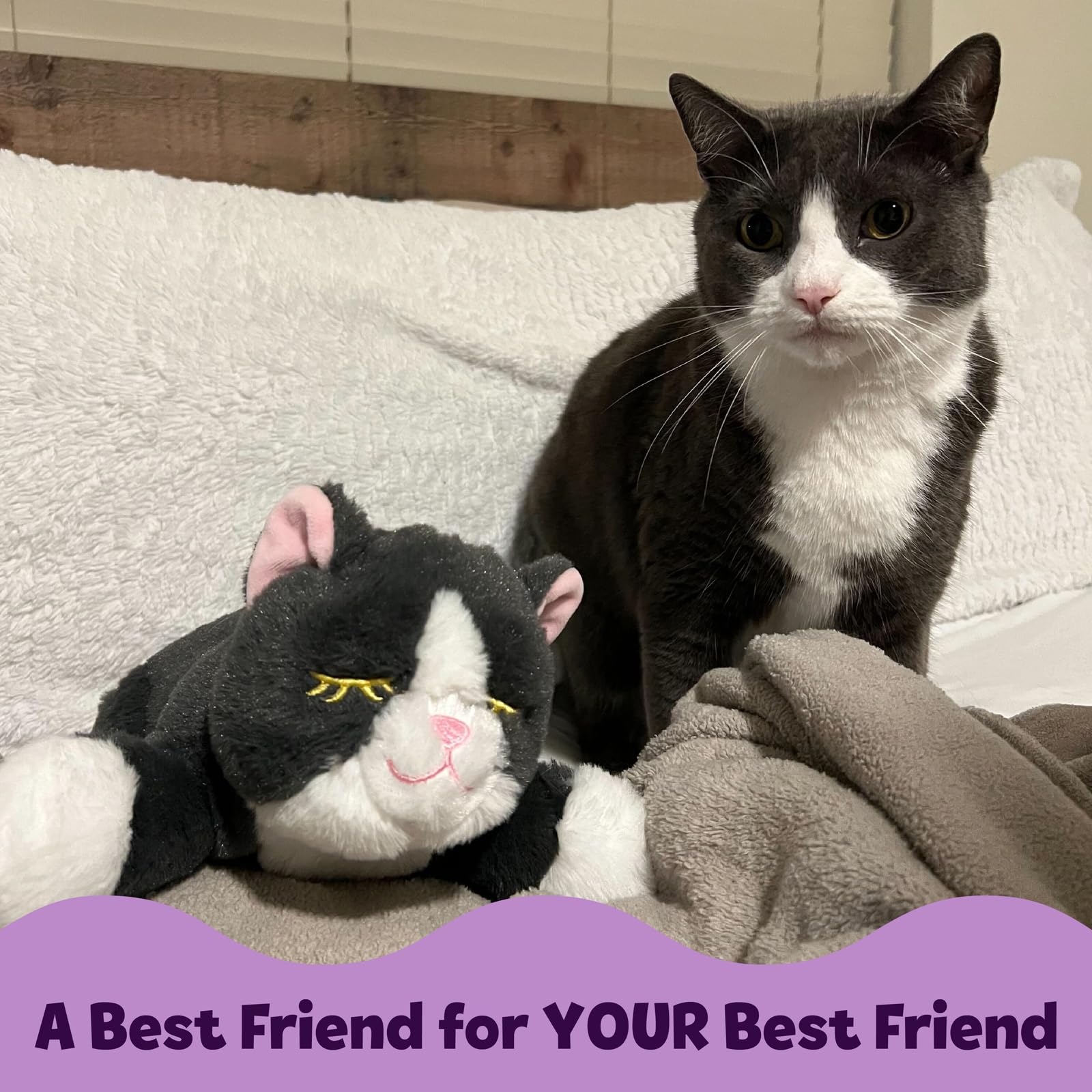 Snuggle Puppy Heartbeat Cat Toy for Anxiety Relief