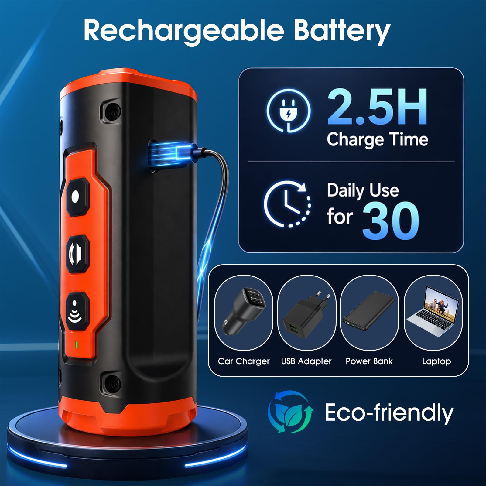 JTJTXL 1-Touch Rechargeable Dog Bark Deterrent Device