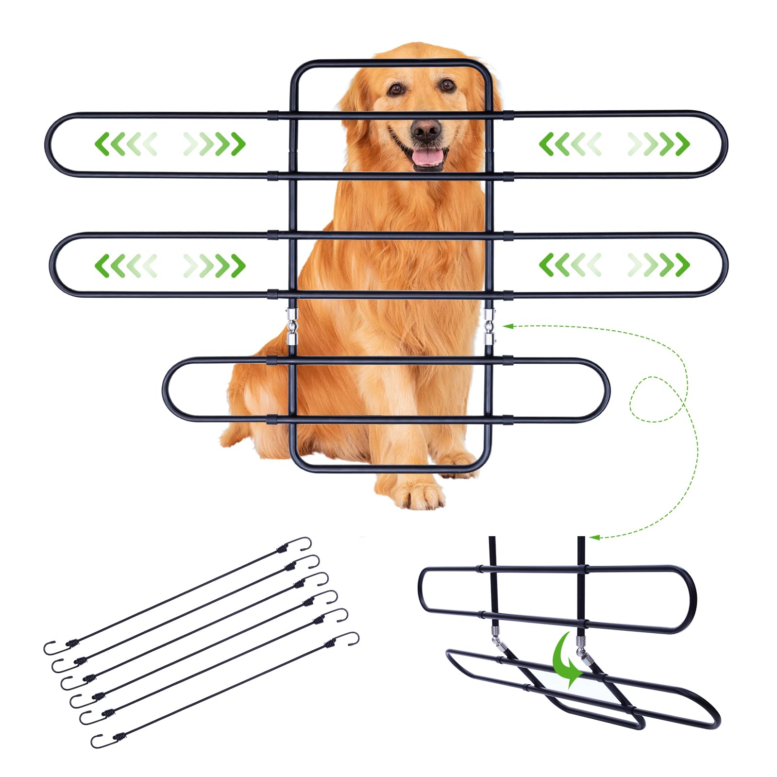 Hilizart Adjustable Metal Dog Car Barrier for SUVs