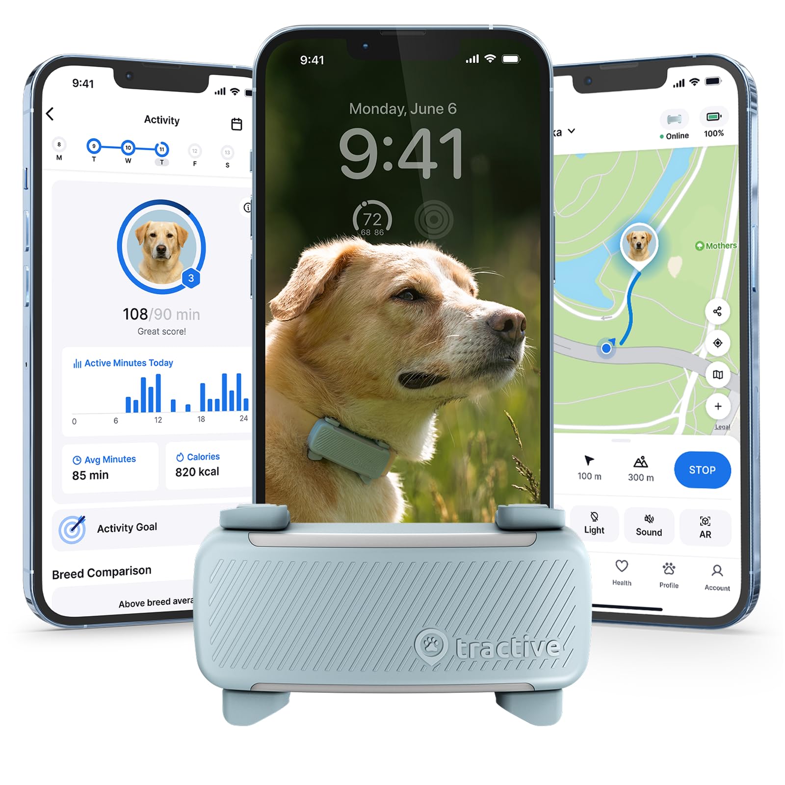 Tractive Smart Dog GPS Tracker with Vital Signs Monitoring