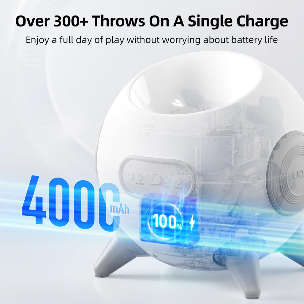 uahpet Automatic Dog Ball Launcher with Obstacle Detection