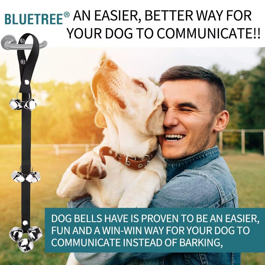 BLUETREE Adjustable Dog Doorbells for Potty Training