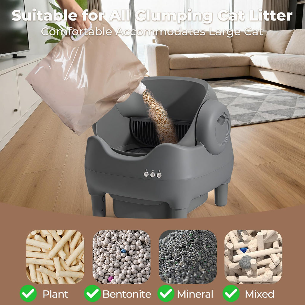 KITPLUS App-Controlled Self-Cleaning Cat Litter Box