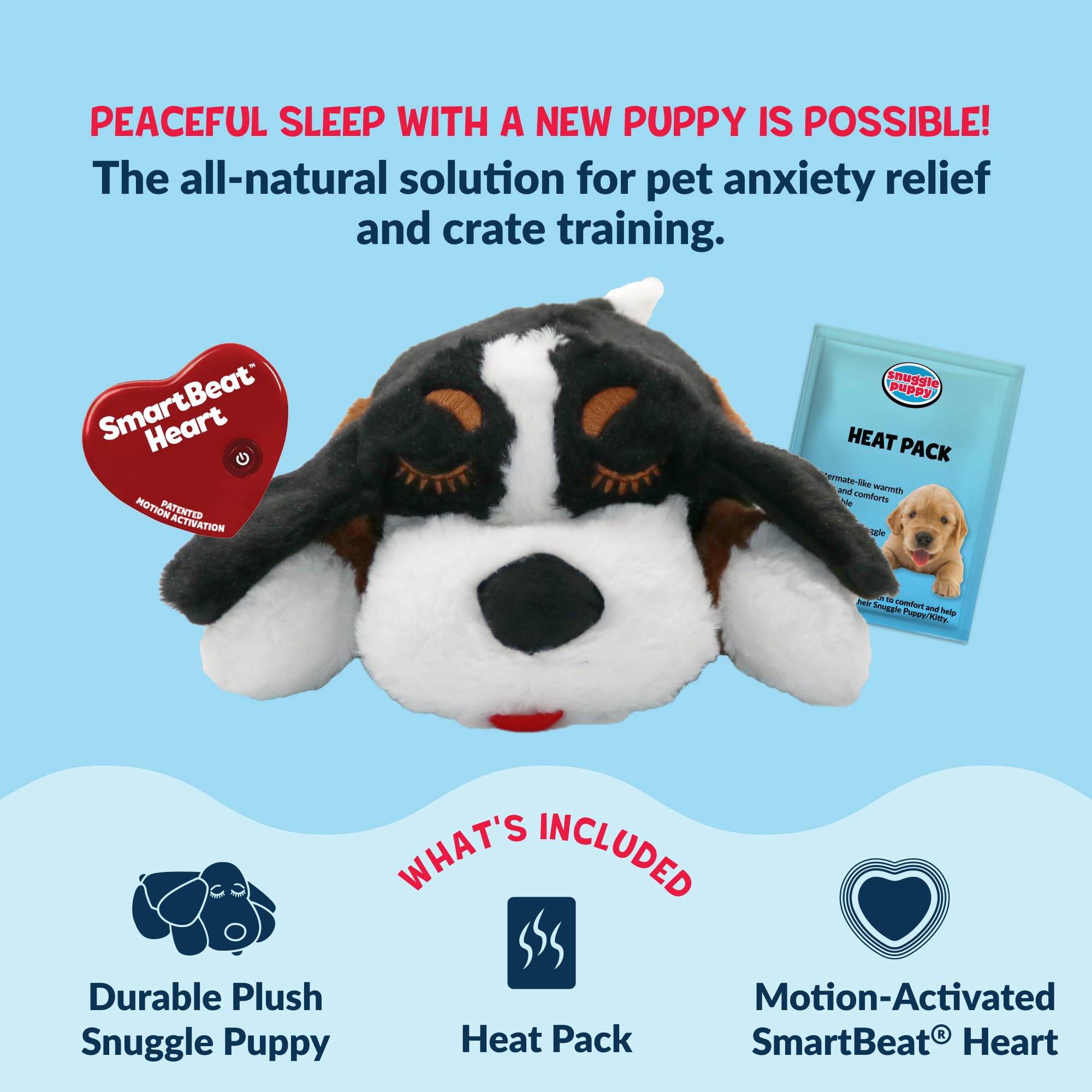 Snuggle Puppy Heartbeat Dog Toy for Calming Comfort