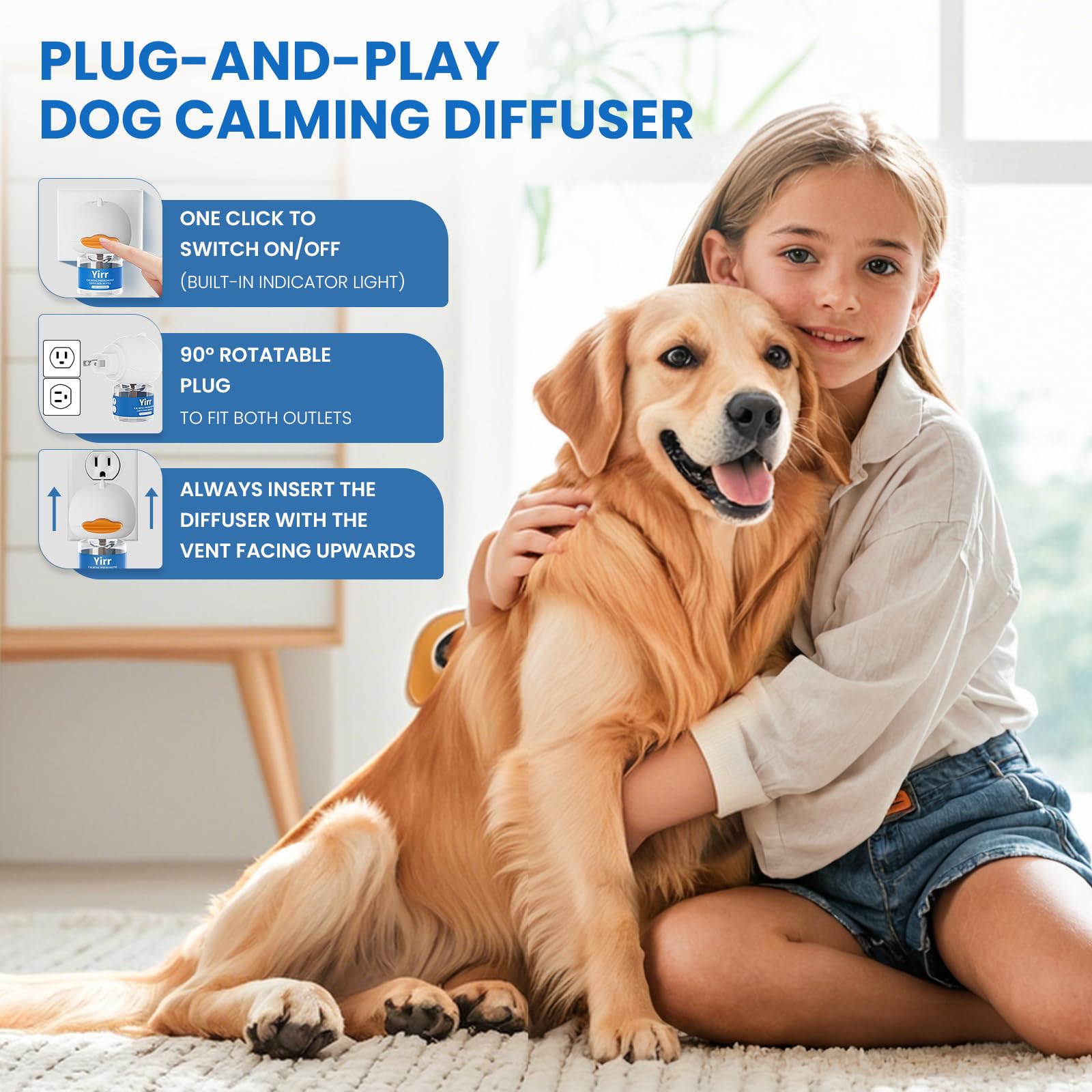 Yirr 180-Day Dog Calming Pheromone Diffuser Kit