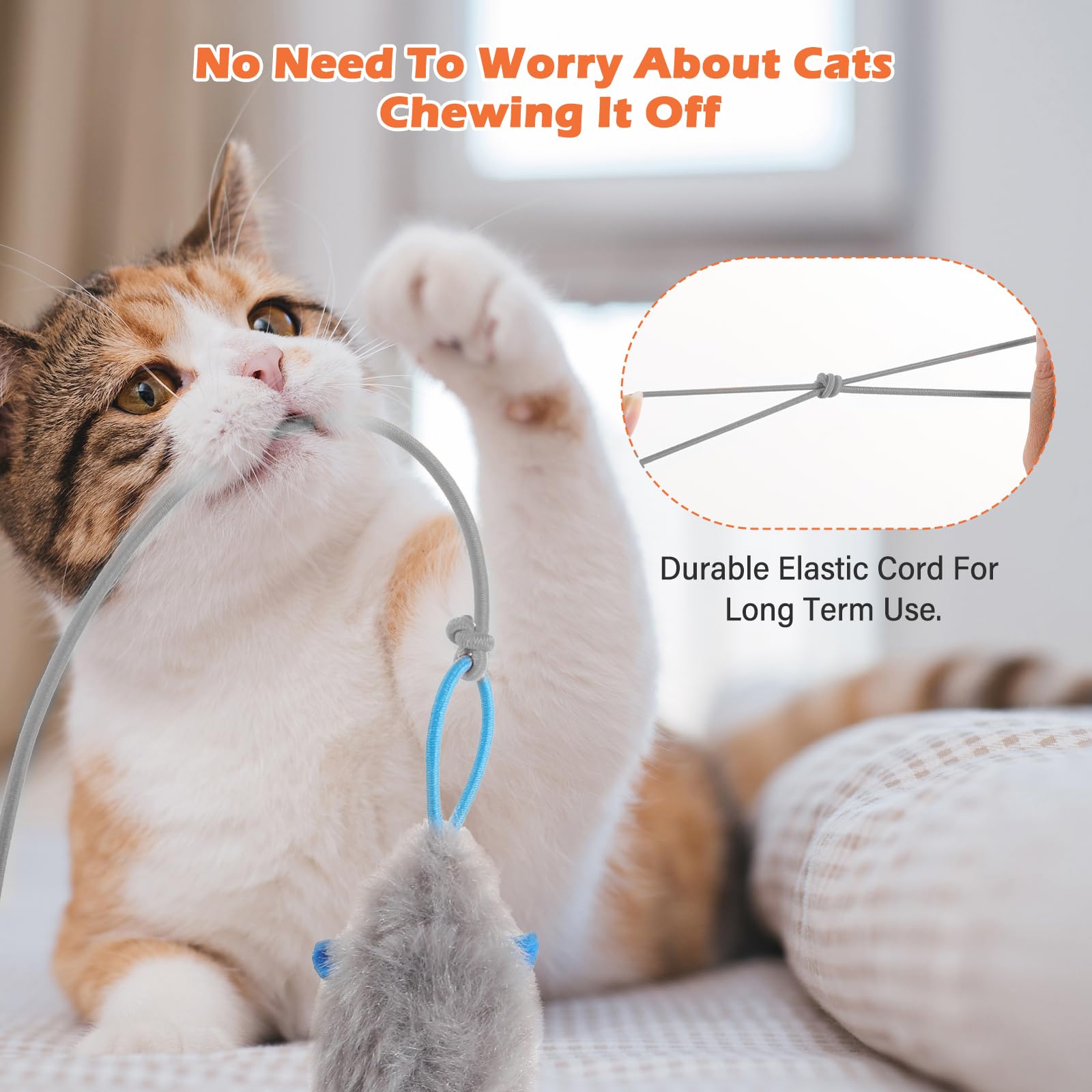 HAPPYCODE Rechargeable Remote Cat Teaser Door Clip Toy