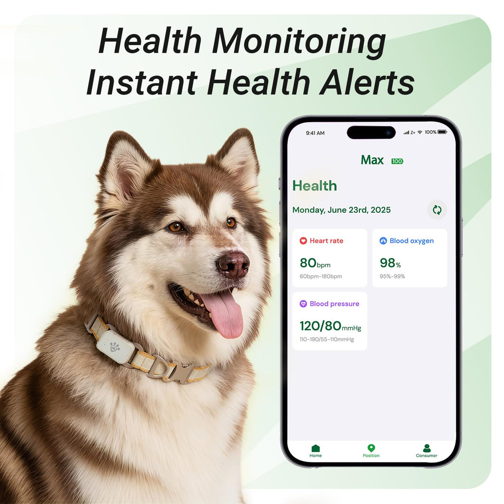 OxiLeash GPS Dog Tracker with Heart Rate and SpO2 Monitor