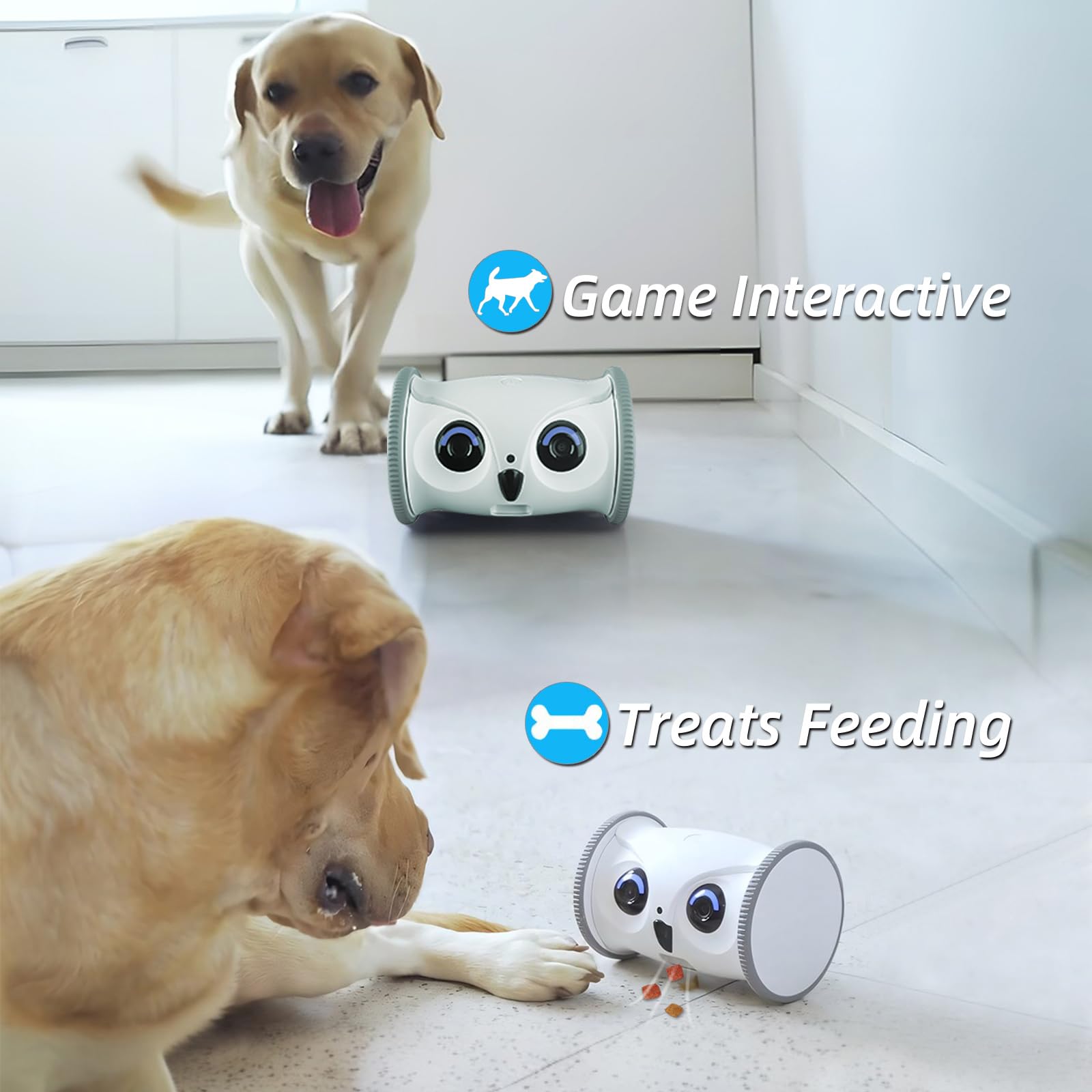 SKYMEE Owl Robot Pet Camera with Treat Dispenser