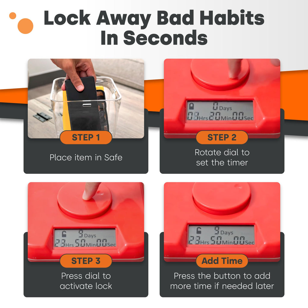 K-Safe Medium Timed Lock Box Container with Access Port