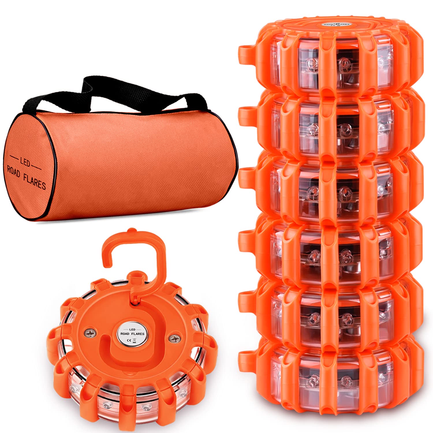 Tobfit Magnetic LED Road Flares Emergency Safety Kit