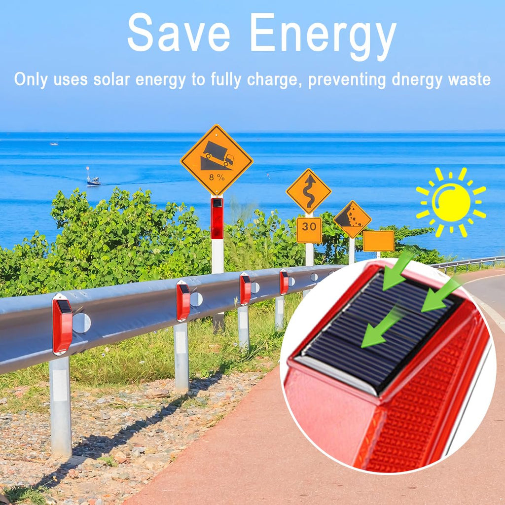 Aolyty Solar Waterproof LED Strobe Warning Beacon