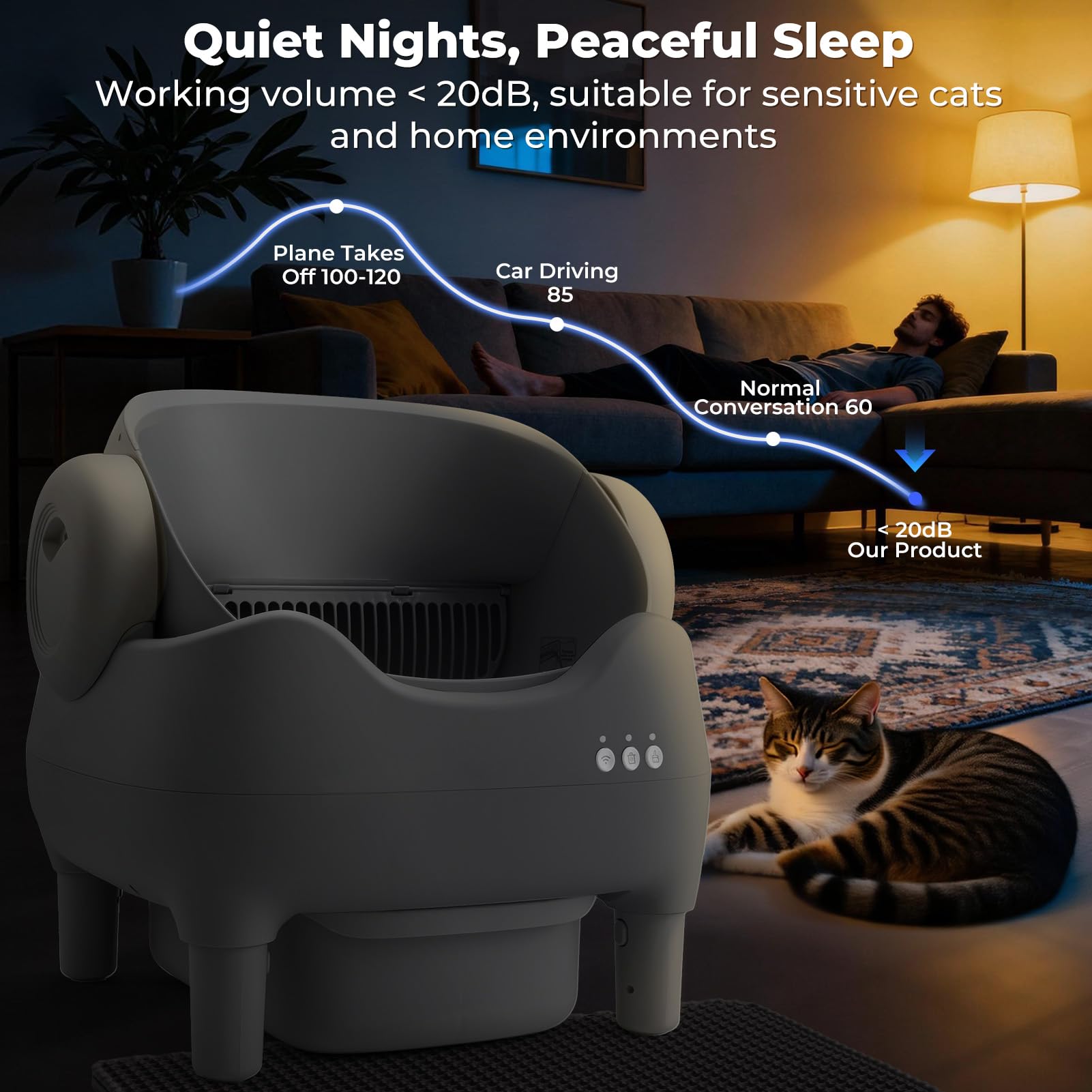 KITPLUS App-Controlled Self-Cleaning Cat Litter Box
