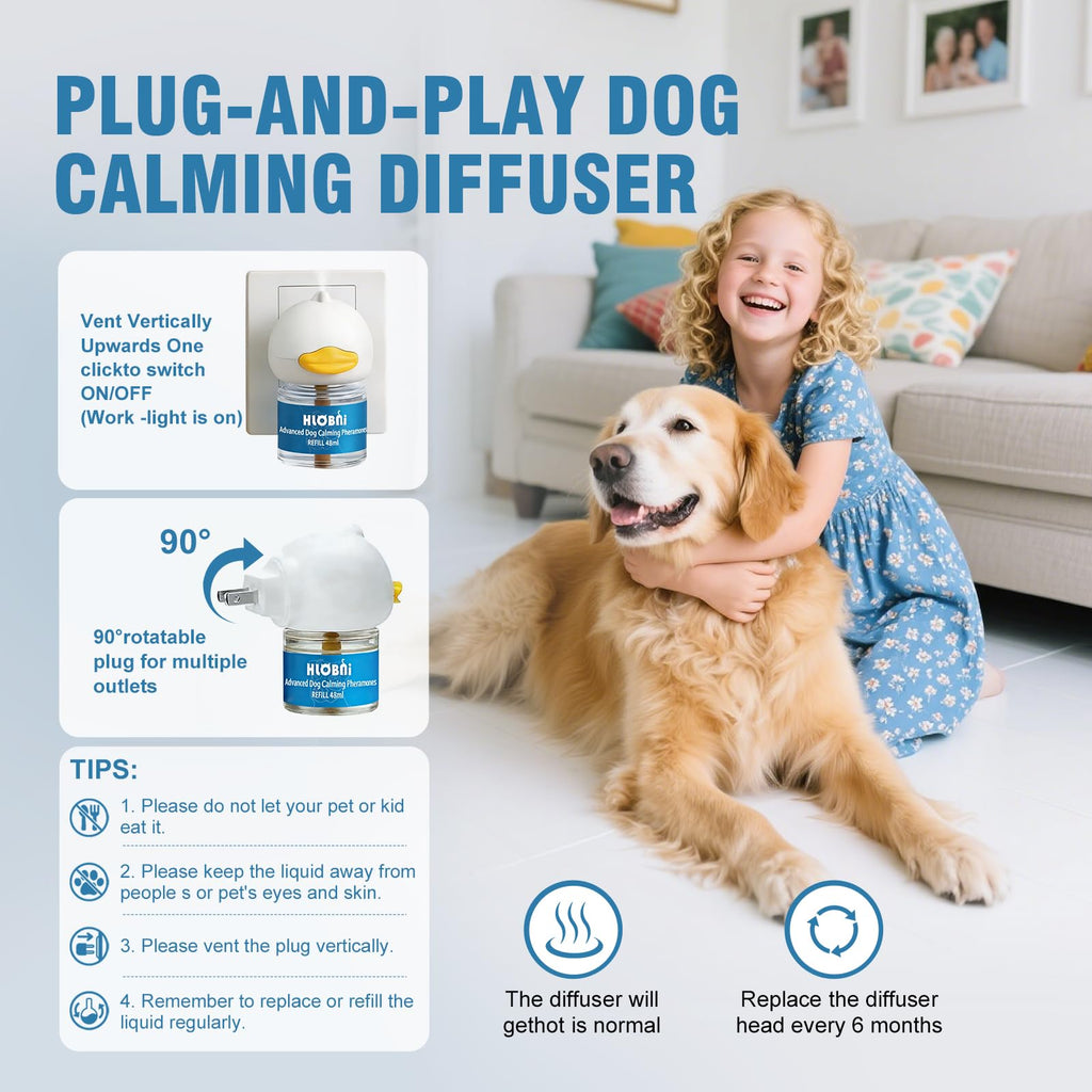 HLOBNI Dog Calming Pheromone Diffuser Kit 2-Pack