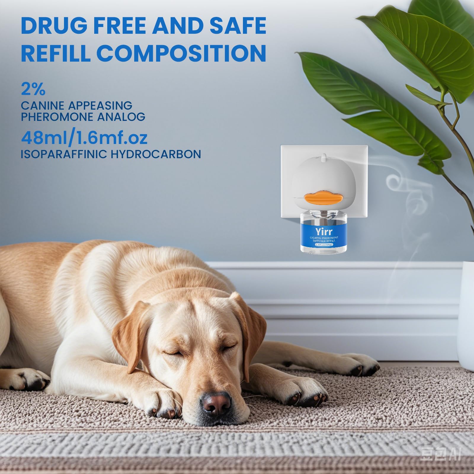 Yirr 180-Day Dog Calming Pheromone Diffuser Kit