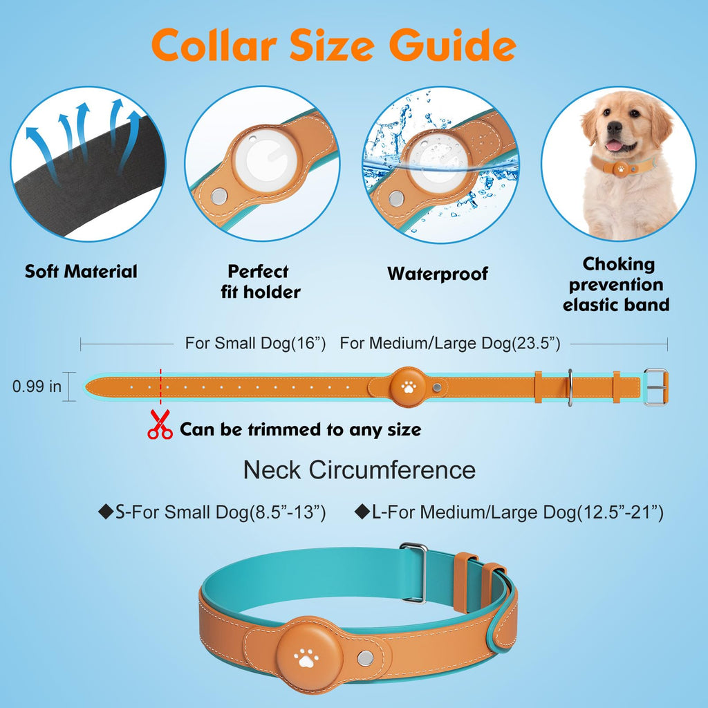 No-Fee 2-in-1 iOS Dog GPS Tracker Collar 365-Day Battery