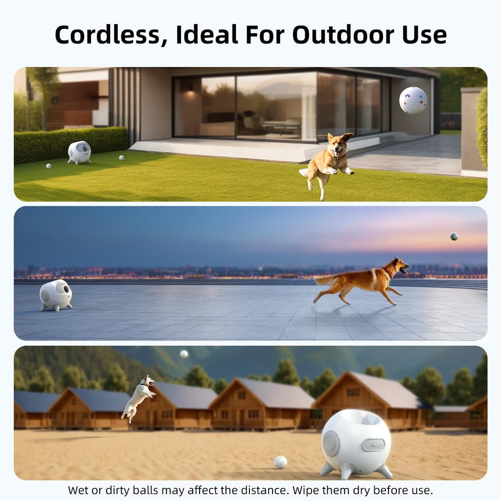 uahpet Automatic Dog Ball Launcher with Obstacle Detection