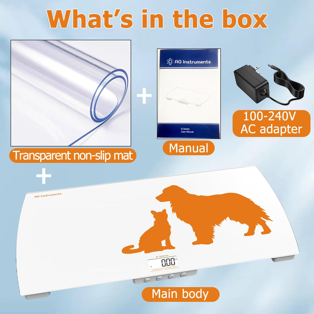 AG Instruments D-Series Glass Floor Scale with Animal Mode